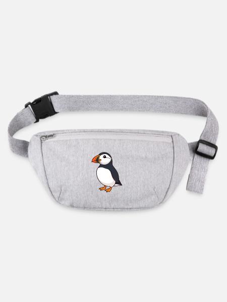 Papageientaucher Puffin - Stanley/Stella recycelte Gürteltasche - Grau meliert - Vorne