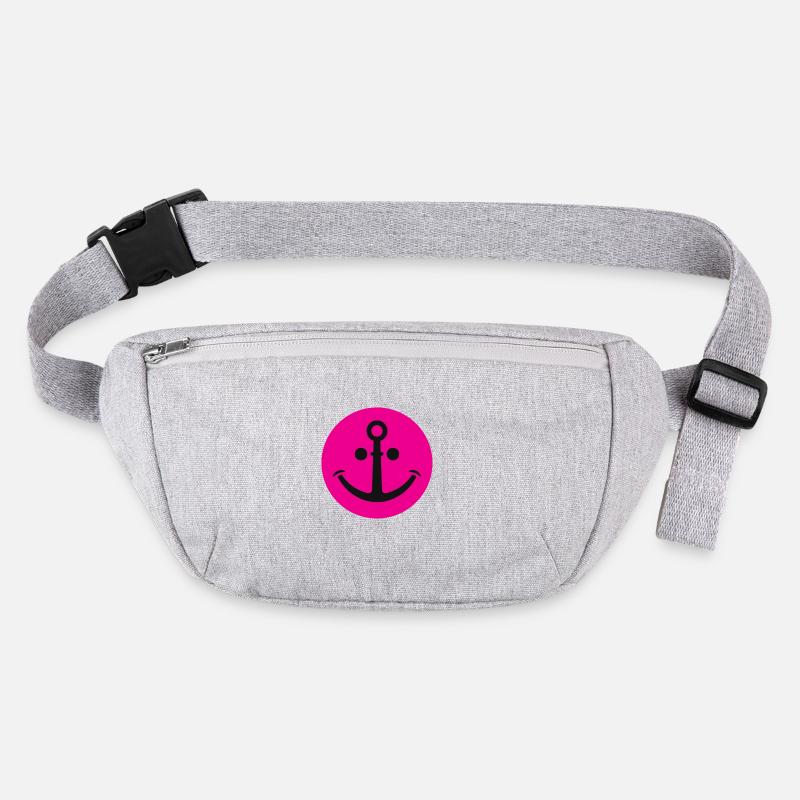 Happy Anchor (pink) - Stanley/Stella recycled Hip Bag - heather grey