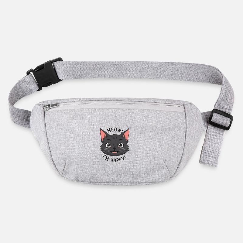 Miaou? Je suis heureux, mignon visage de chat Sac banane recyclé Stanley/Stella