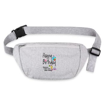 Joyeux anniversaire pour quelqu’un de spécial - Sac banane recyclé Stanley/Stella - gris chiné - Devant