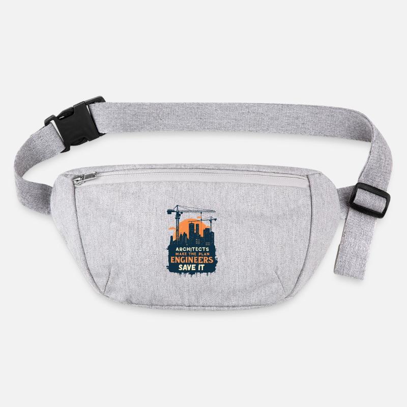 Architects make the plan, Engineers save it Stanley/Stella recycled Hip Bag 