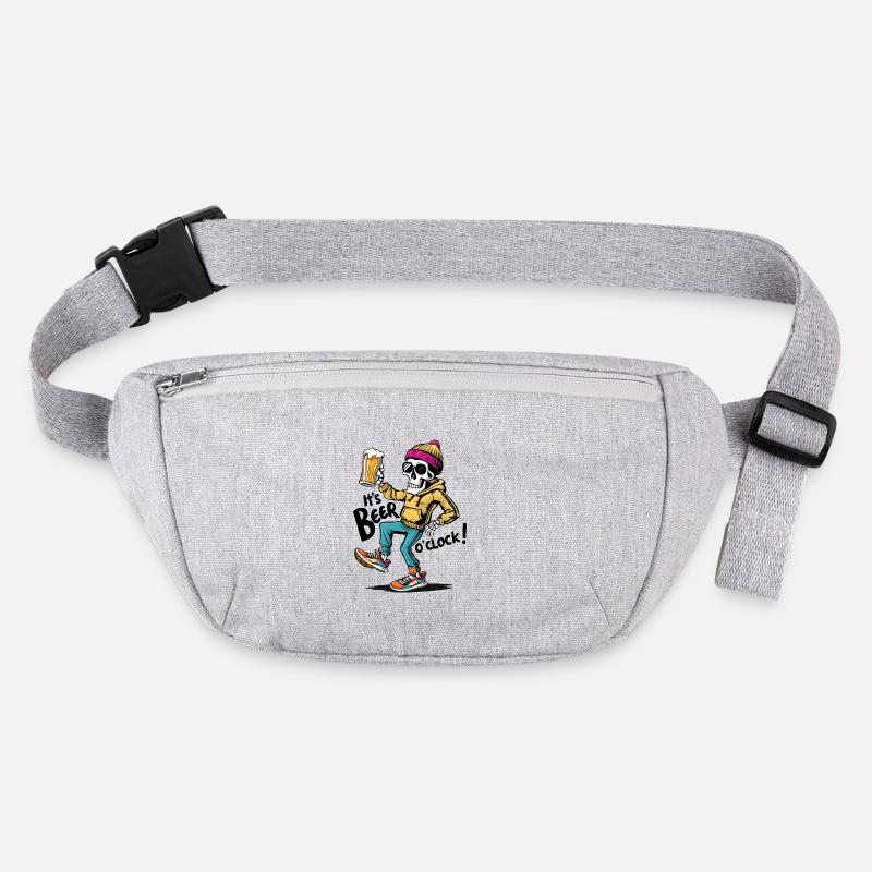 It's beer o'clock Funny Skeleton Stanley/Stella recycled Hip Bag 