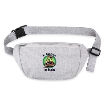 Mon meilleur ami a perdu un amoureux des serpents - Sac banane recyclé Stanley/Stella - gris chiné - Devant