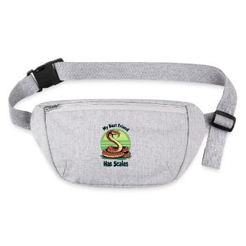 Mon meilleur ami a perdu un amoureux des serpents - Sac banane recyclé Stanley/Stella - gris chiné - Devant