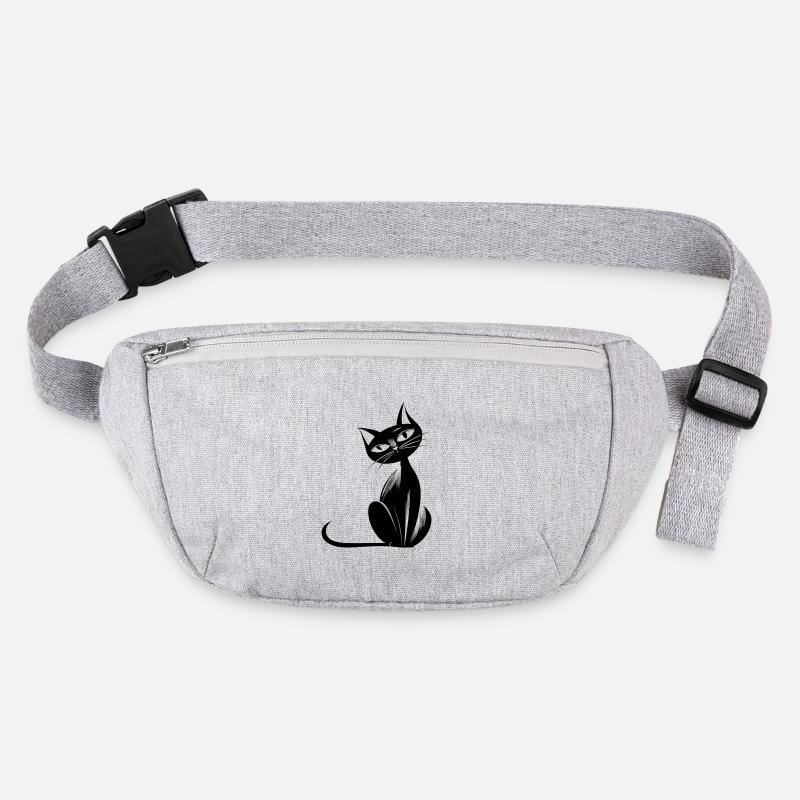 Schattenblick – Retro Katze Stanley/Stella recycelte Gürteltasche
