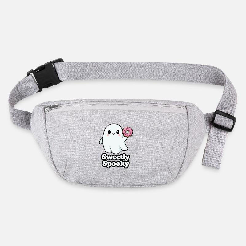 Cute Haunted Ghost with Donut Stanley/Stella recycled Hip Bag 