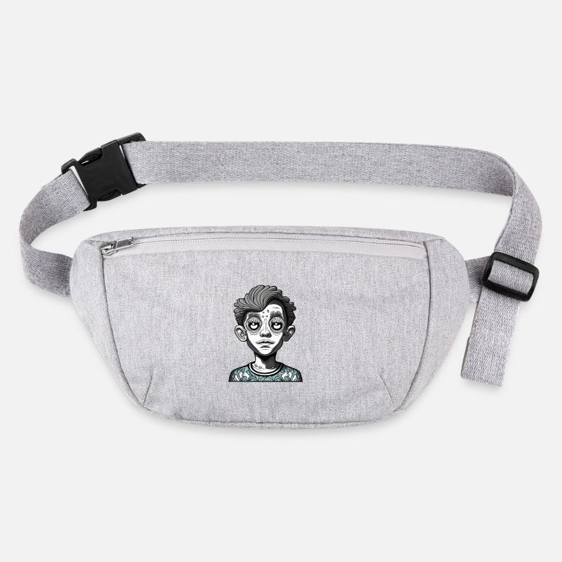 Psychedelic Mysterious Kid Face Stanley/Stella recycled Hip Bag 