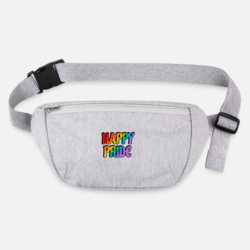 Happy Pride rainbow text Stanley/Stella recycled Hip Bag 