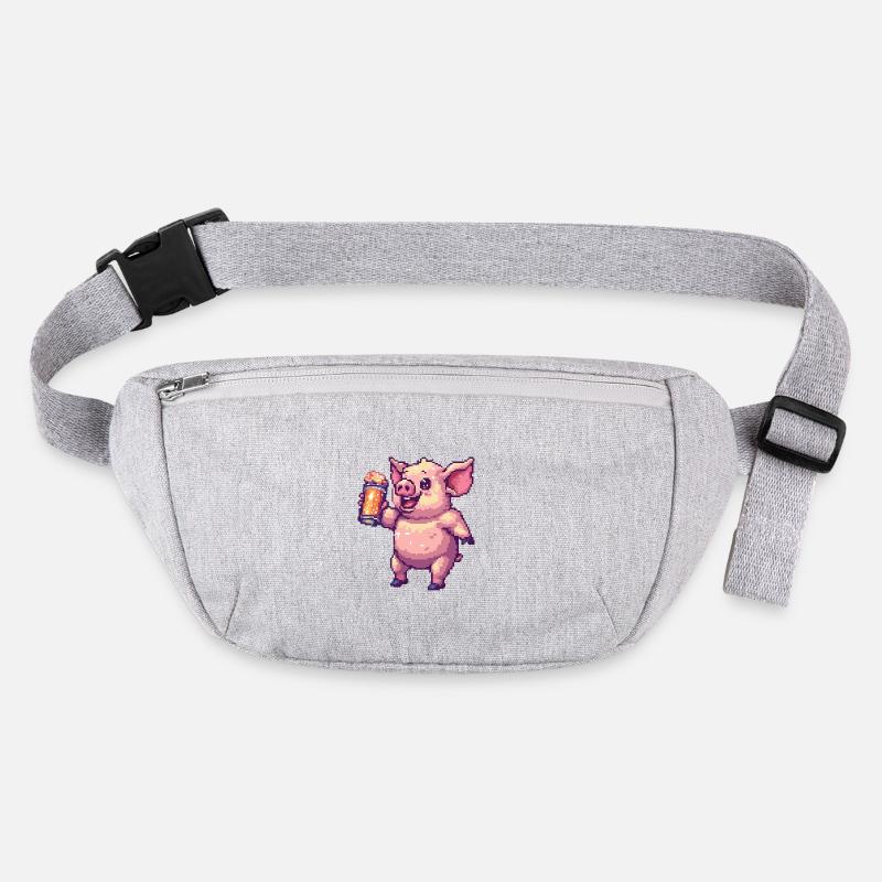 Schwein Pixel Bier Stanley/Stella recycelte Gürteltasche