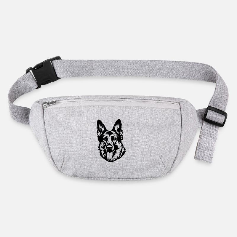 German Shepherd Dog Head Stanley/Stella recycled Hip Bag 