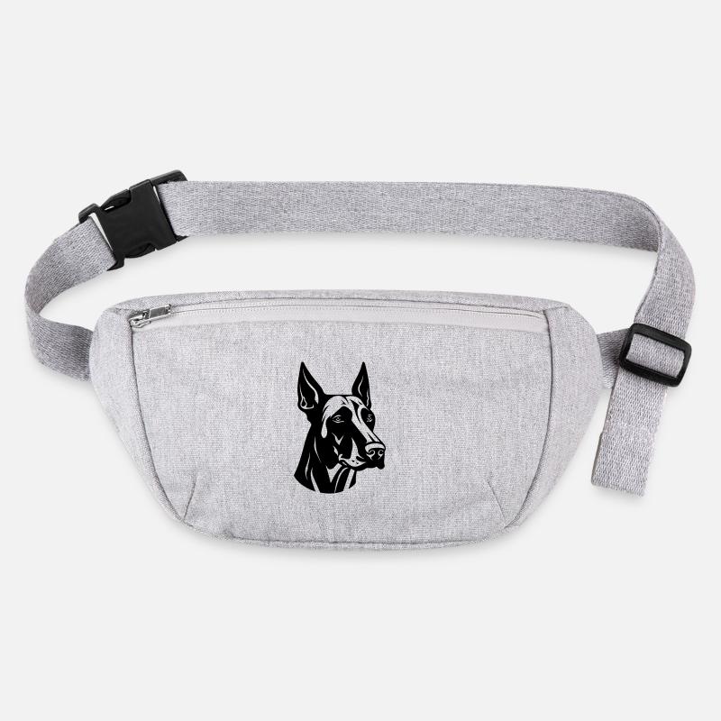 Doberman Dog Head Stanley/Stella recycled Hip Bag 