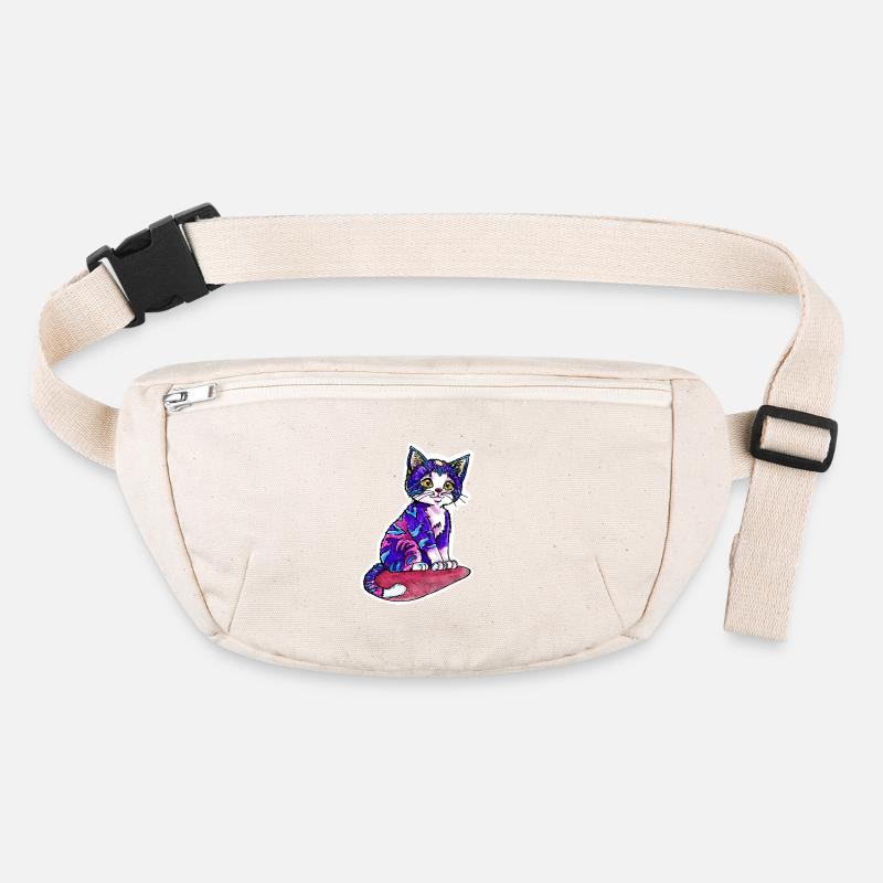 Petit chat à la fourrure violette Sac banane recyclé Stanley/Stella