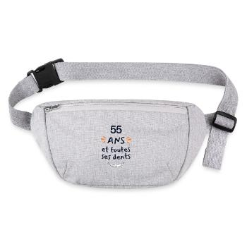 55 years of humor gift 55 years anniversary - Stanley/Stella recycled Hip Bag  - heather grey - Front