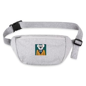 Hipster Animals Funny Design Koala in Suit Fun - Stanley/Stella recycled Hip Bag  - heather grey - Front