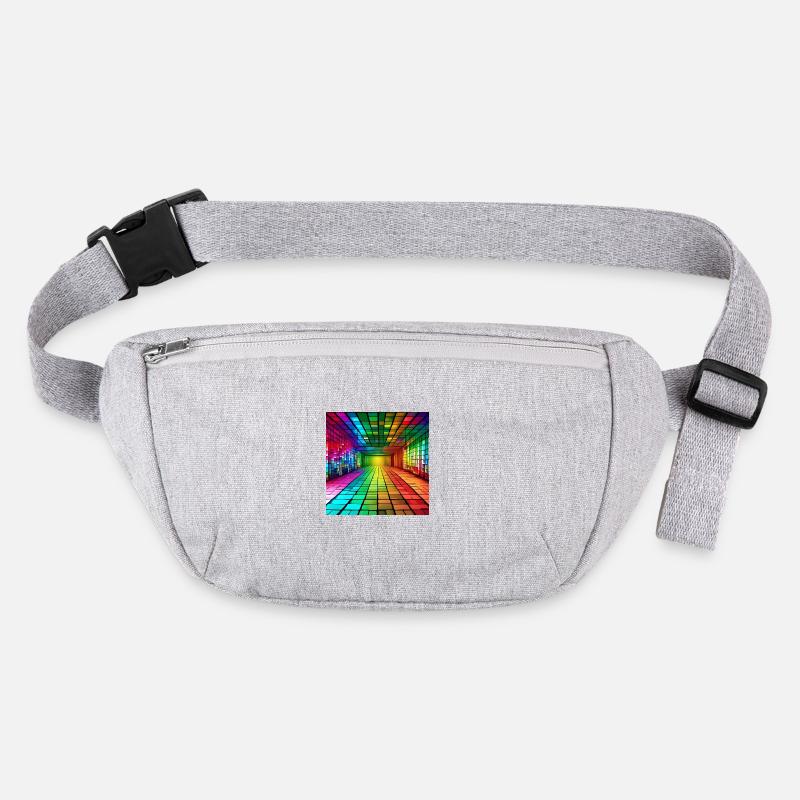 3D-Regenbogen-Quadrate Stanley/Stella recycelte Gürteltasche