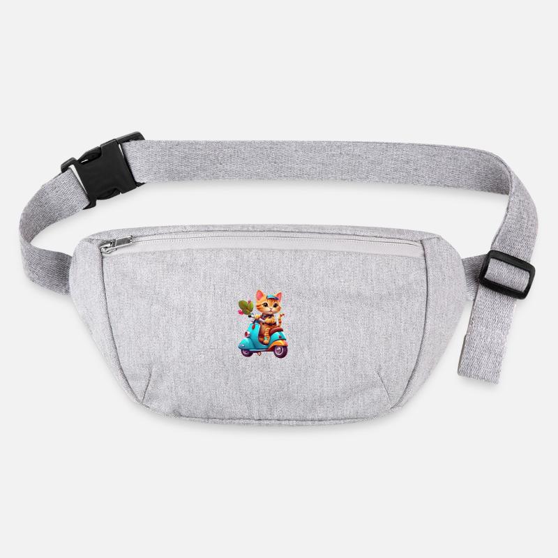 Katze fährt Roller Stanley/Stella recycelte Gürteltasche