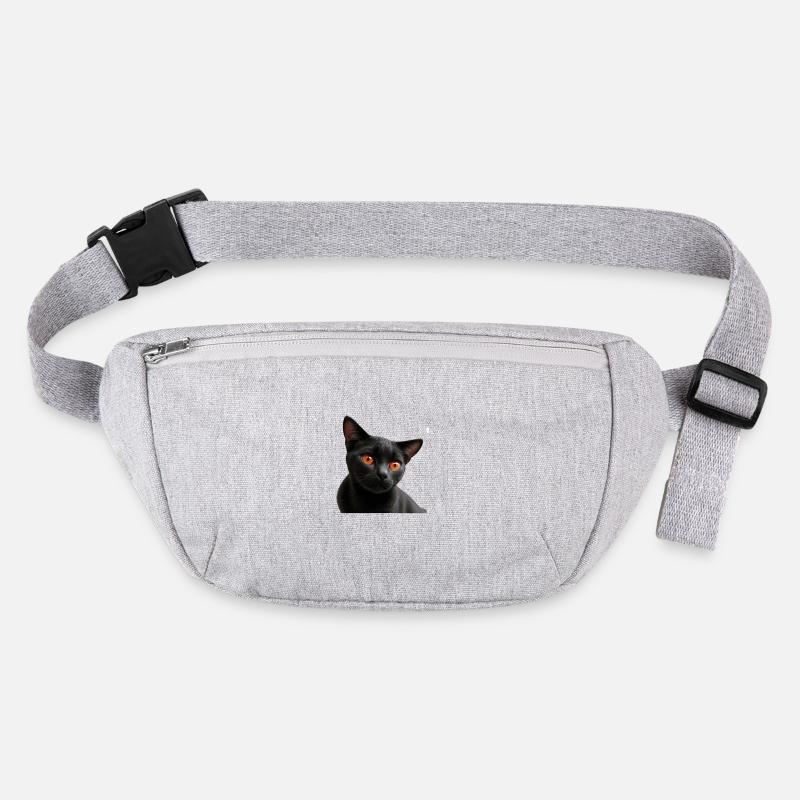 Black cat Stanley/Stella recycled Hip Bag 