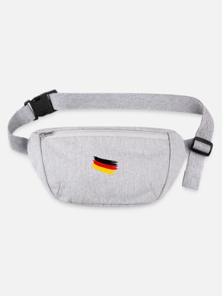 German German Flag German Flag Vintage - Stanley/Stella recycled Hip Bag  - heather grey - Front