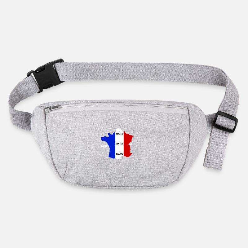 France bleu blanc rouge et points cardinaux Sac banane recyclé Stanley/Stella