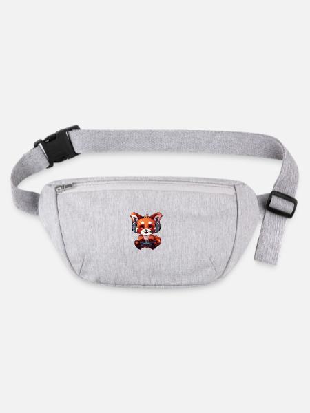 Red Panda Gaming Panda roux Petit panda - Sac banane recyclé Stanley/Stella - gris chiné - Devant
