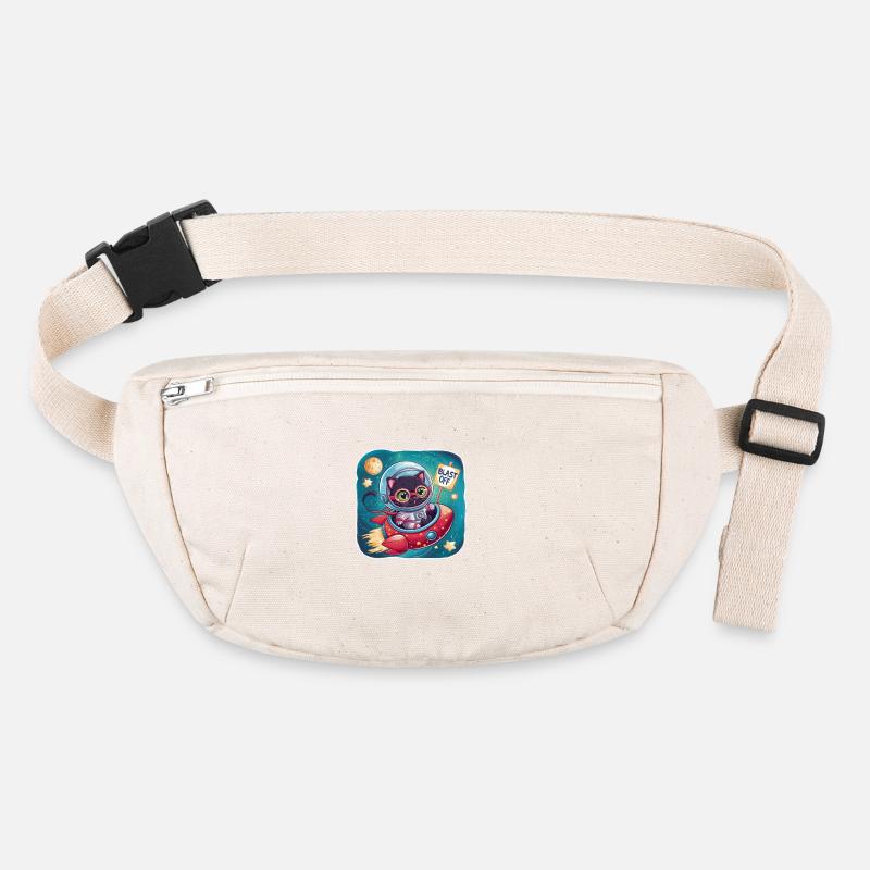 Cat Astronaut - space expedition Stanley/Stella recycled Hip Bag 