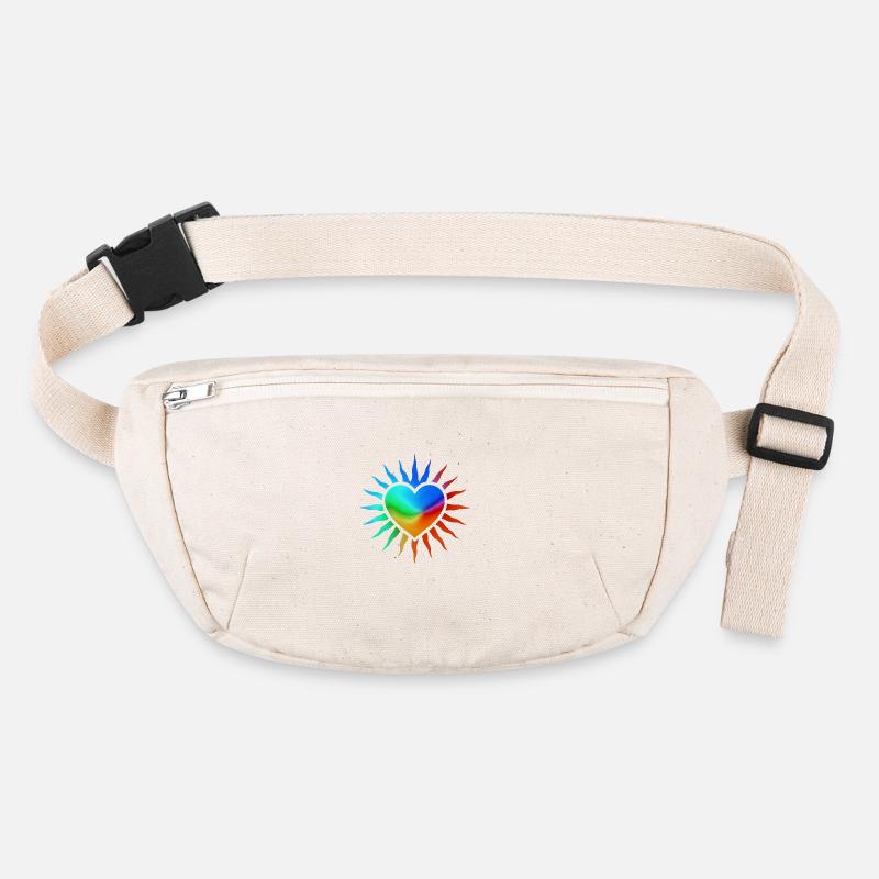 Rainbow Heart with Sun Rays Stanley/Stella recycled Hip Bag 