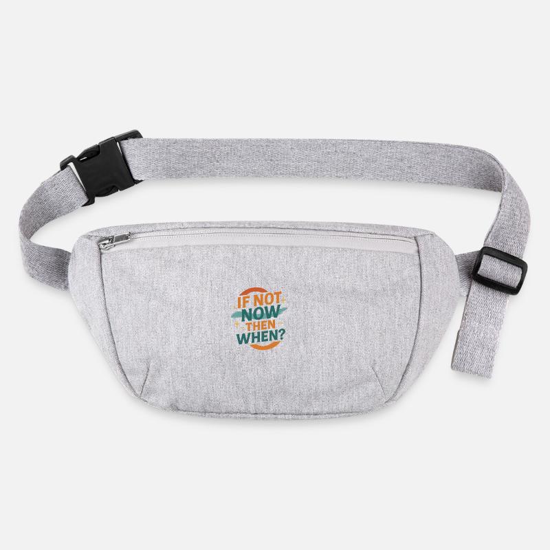 If Not Now Then When – Retro Design Stanley/Stella recycled Hip Bag 
