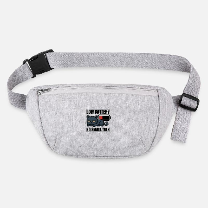 Low Battery No Small Talk – Funny Tired Cat Stanley/Stella recycled Hip Bag 