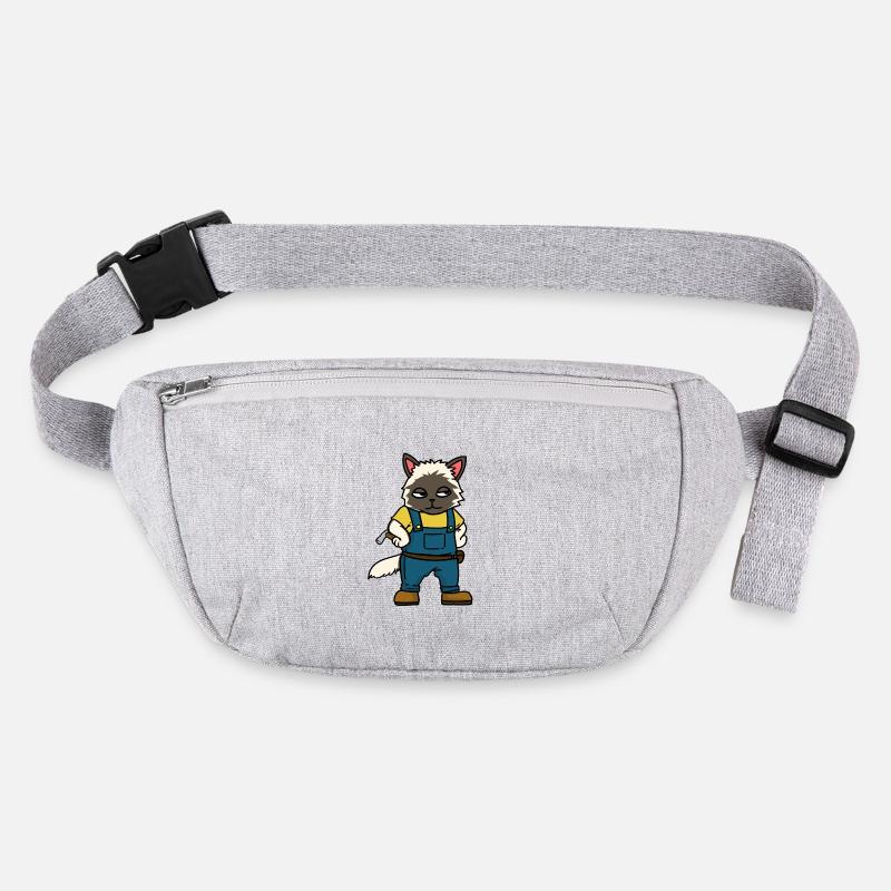 Craftsmen Construction site Carpenter Professions Cat Stanley/Stella recycled Hip Bag 
