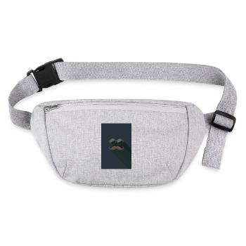 Lunettes de soleil avec barbe à moustache - Sac banane recyclé Stanley/Stella - gris chiné - Devant