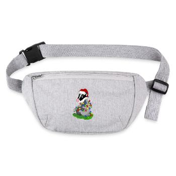 Blaireau de Noël - Sac banane recyclé Stanley/Stella - gris chiné - Devant
