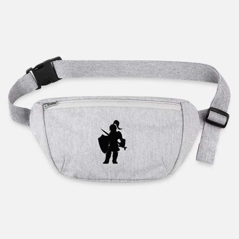 Élégant design de silhouettes de chevalier noir Sac banane recyclé Stanley/Stella