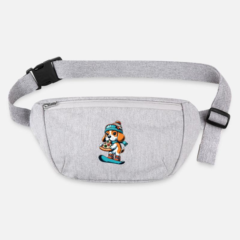 Beagle Snowboarder: Pizza Descent Stanley/Stella recycled Hip Bag 
