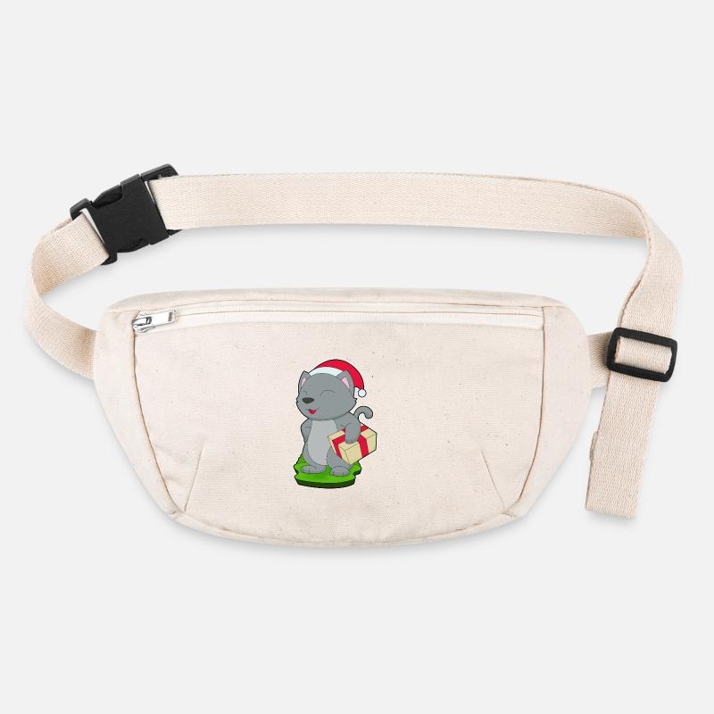 Cat Christmas Package Stanley/Stella recycled Hip Bag 