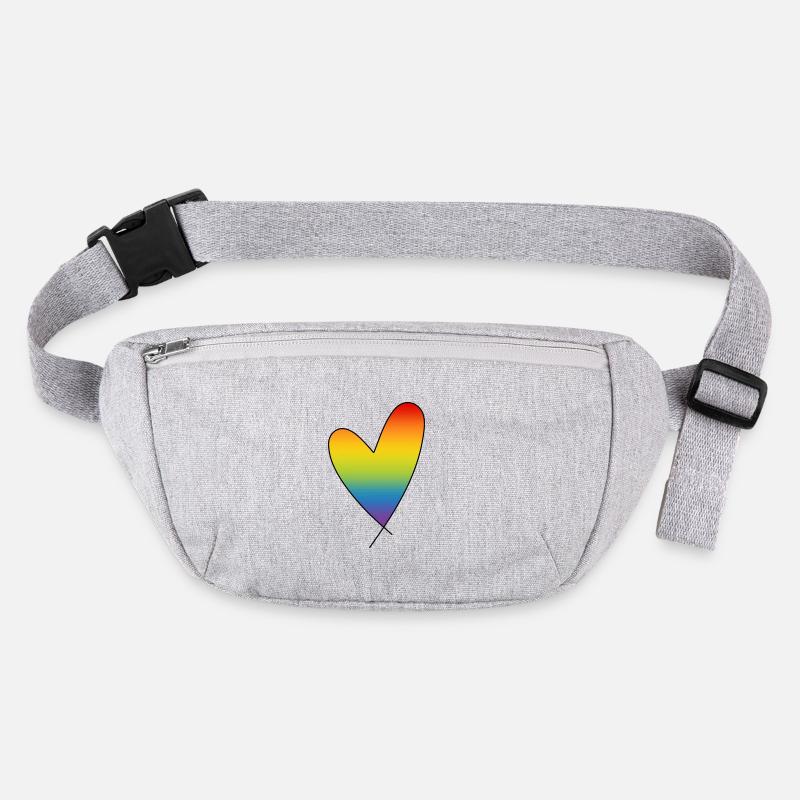 Regenbogen Herz Regenbogenfarben CSD Pride Month Stanley/Stella recycelte Gürteltasche