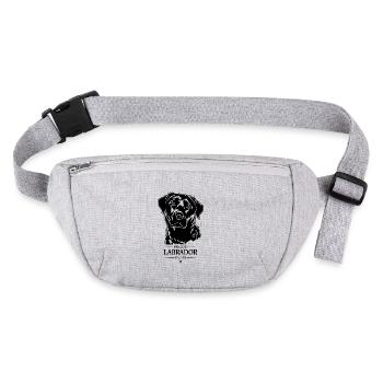Labrador Mom Hunde Hund Labbi Wilsigns - Stanley/Stella recycelte Gürteltasche - Grau meliert - Vorne