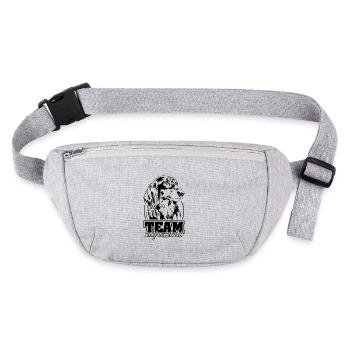 ÉQUIPE Teckel à poil long Chien Chiens Wilsigns - Sac banane recyclé Stanley/Stella - gris chiné - Devant
