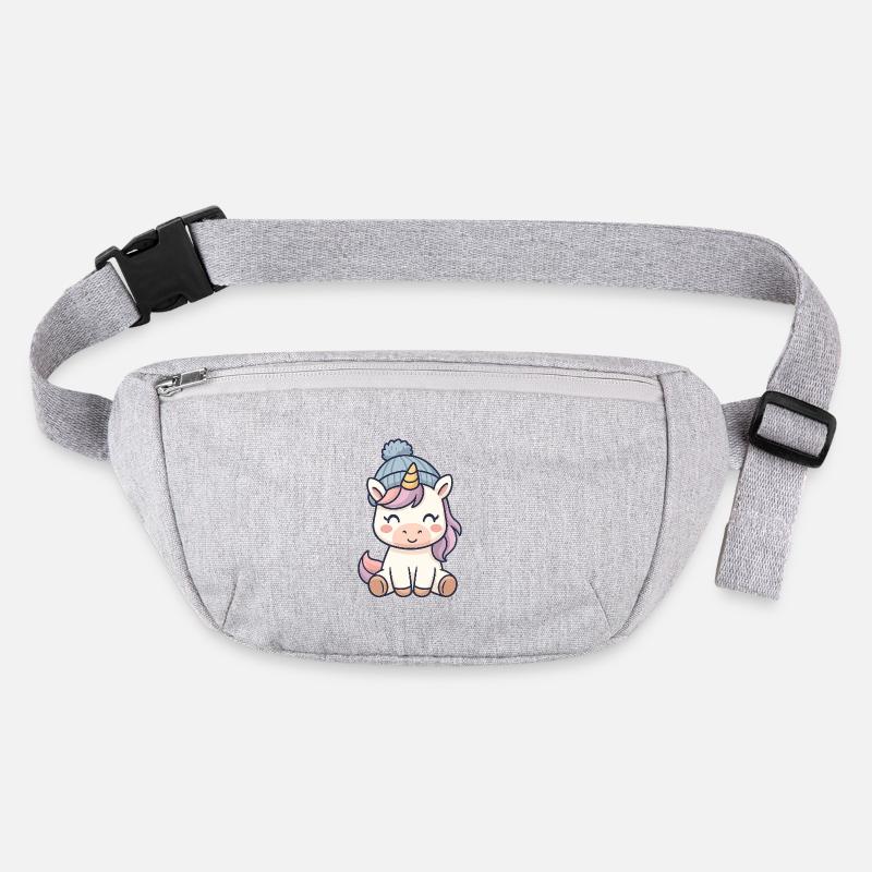Kuscheliges Einhorn mit Mütze Stanley/Stella recycelte Gürteltasche