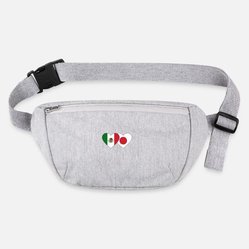 Mexiko Japan Flagge Herz Stanley/Stella recycelte Gürteltasche