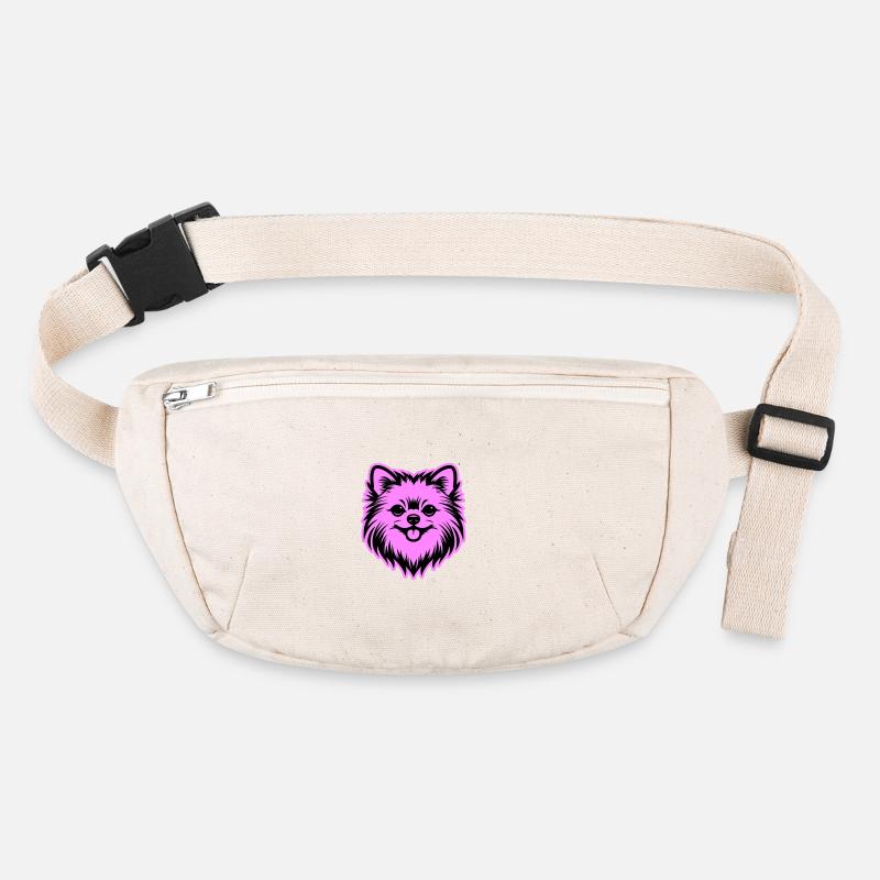 Pomeranian Hund Kopf Stanley/Stella recycelte Gürteltasche