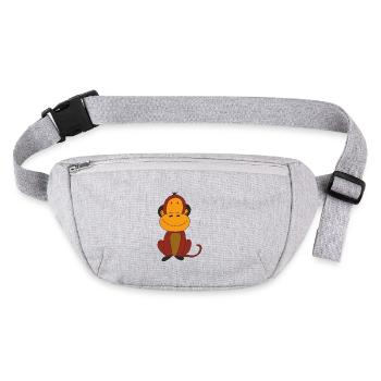 Funny Monkey - Stanley/Stella recycled Hip Bag  - heather grey - Front