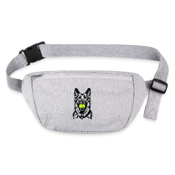 German Longhaired German Shepherd Dogs Wilsigns - Stanley/Stella recycled Hip Bag  - heather grey - Front