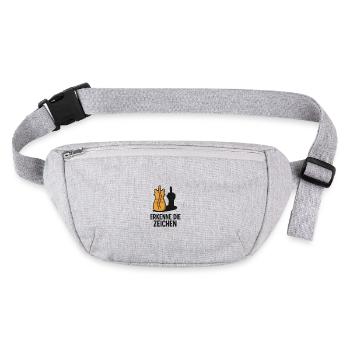Winkekatze Schatten Katzen Erkenne die Zeichen - Stanley/Stella recycelte Gürteltasche - Grau meliert - Vorne