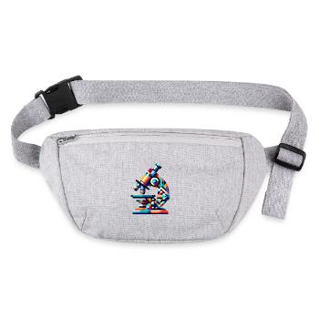 Microscope scientifique : un outil de laboratoire artistique - Sac banane recyclé Stanley/Stella - gris chiné - Devant