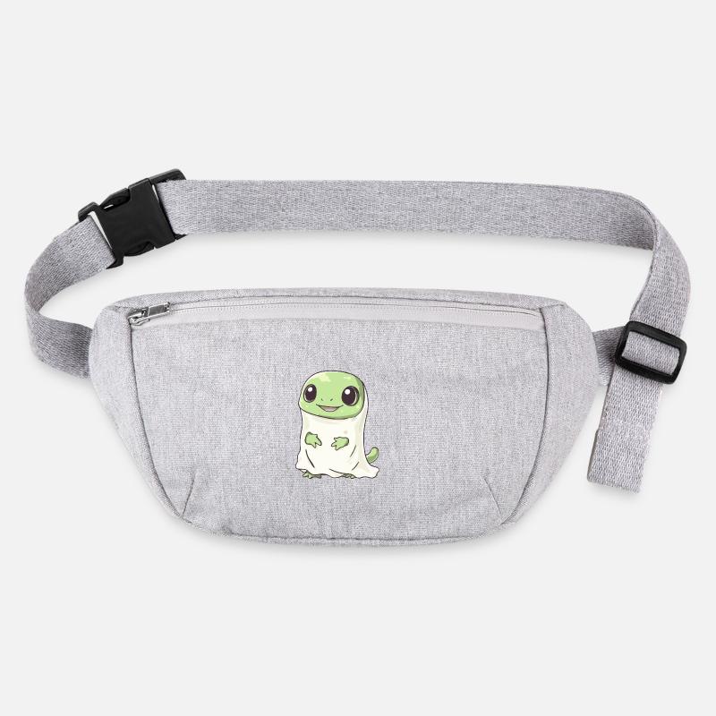 Lizard Halloween Comic Ghost Stanley/Stella recycled Hip Bag 