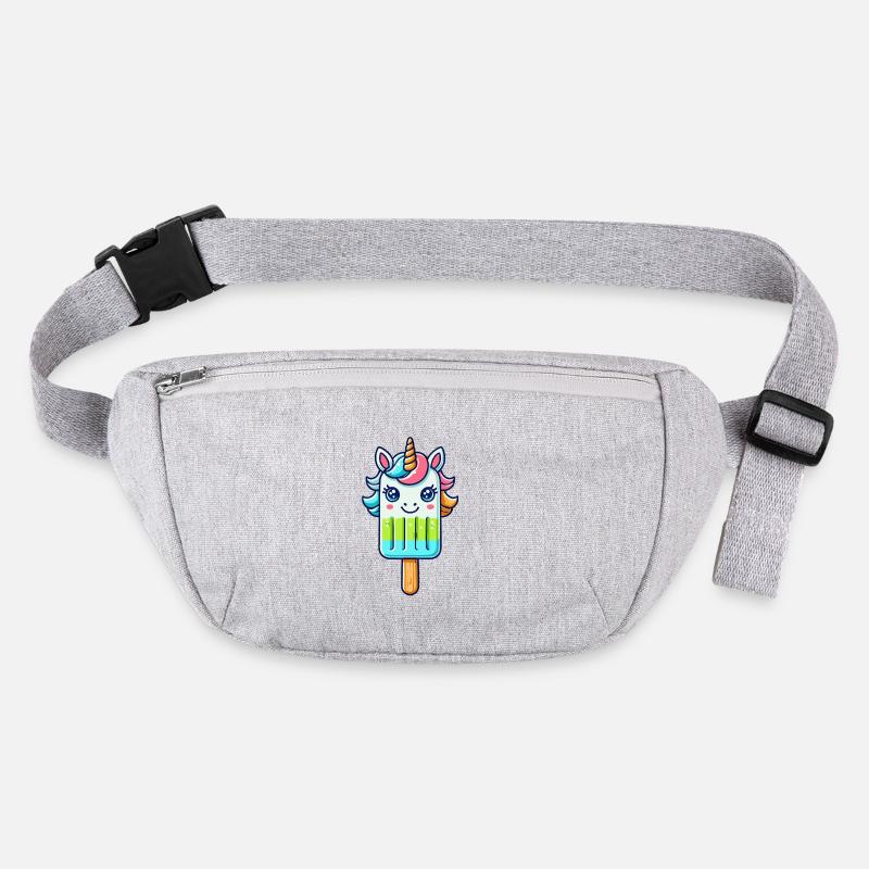 Ein Eis am Stil in Form eines bunten Einhorns Stanley/Stella recycelte Gürteltasche