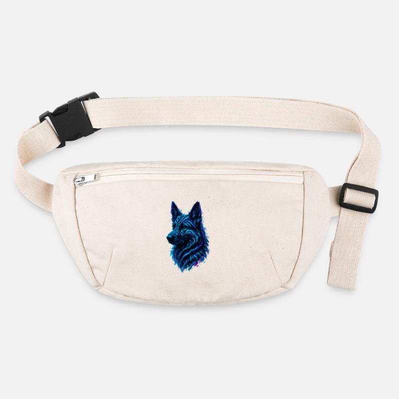 Neon German Shepherd: Abyssal Canine Art Stanley/Stella recycled Hip Bag 