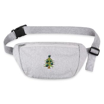 Weihnachtsbaum mit Katzen - Stanley/Stella recycelte Gürteltasche - Grau meliert - Vorne