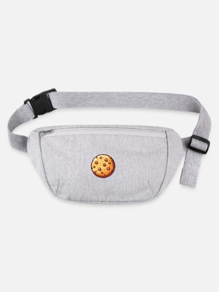 Kekse Pixel Symbol - Stanley/Stella recycelte Gürteltasche - Grau meliert - Vorne