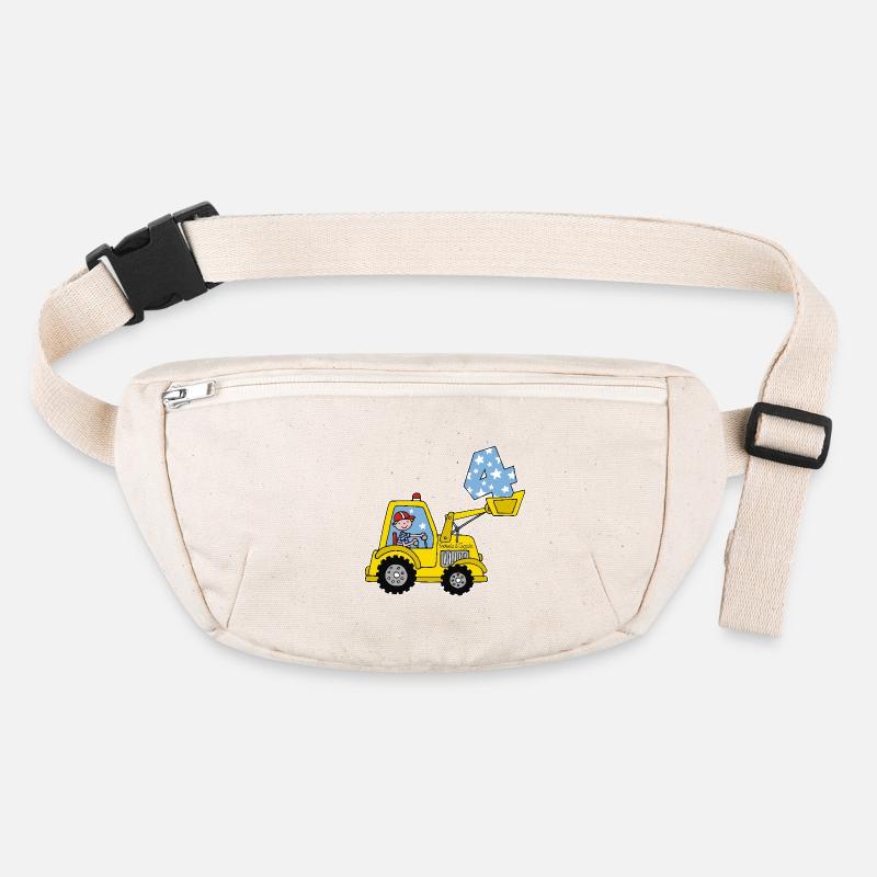 Excavator 4th Birthday Stanley/Stella recycled Hip Bag 